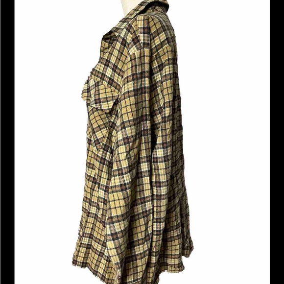Clay Brooke Outdoor Men’s XL Brown Plaid Long Sleeve Button Down Shirt, - Picture 3 of 9